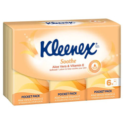 Kleenex Aloe Vera & Vitamin E Pocket 6 Pack
