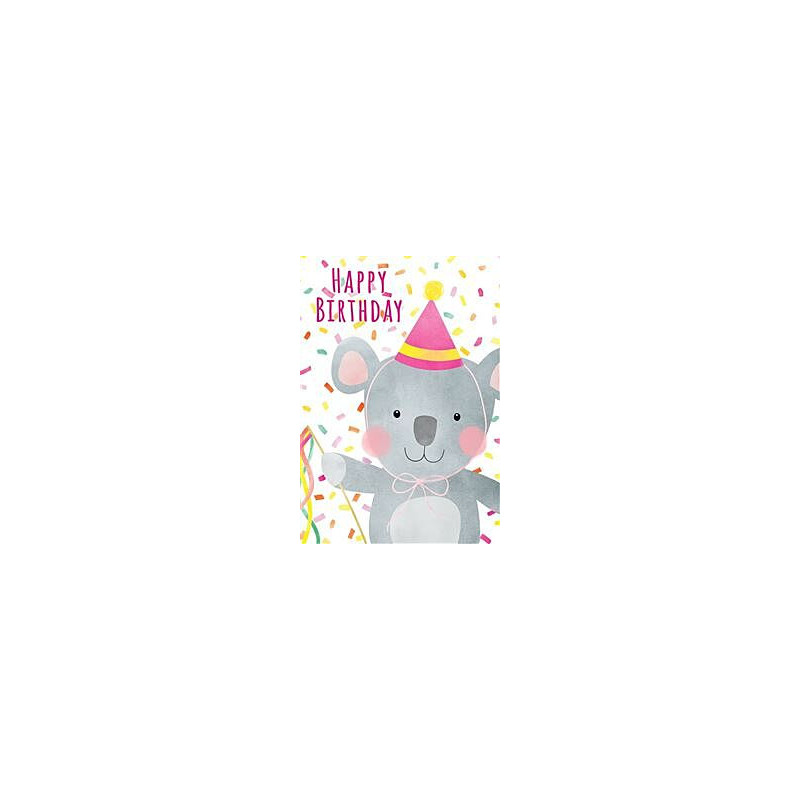 Koala with Party Hat Greeting Card