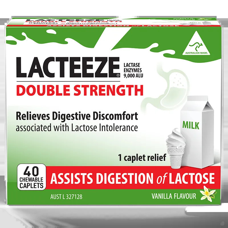 Lacteeze Double Strength 40 Chewable Caplets