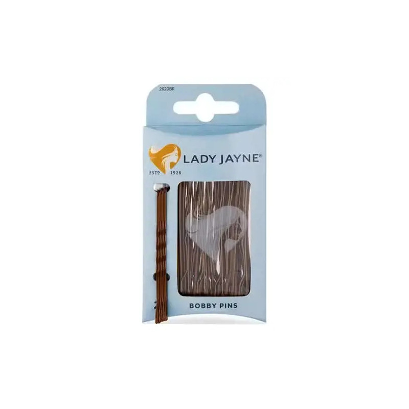 Lady Jayne Bobby Large Pins Brown 25 Pack