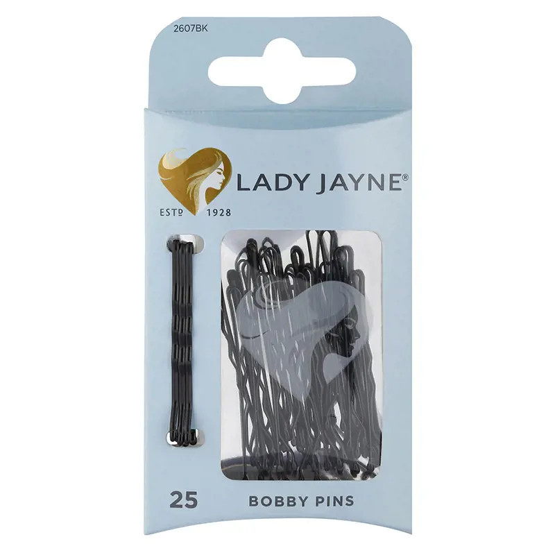 Lady Jayne Bobby Pins Black 25 Pack