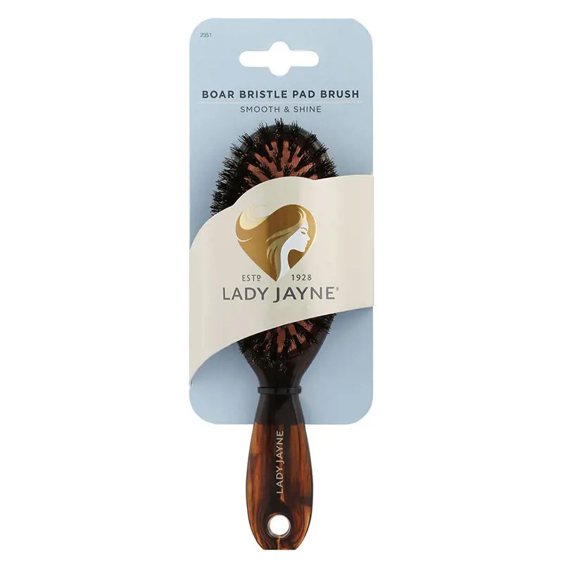 Lady Jayne Pad Brush 100% Boar Bristle Purse