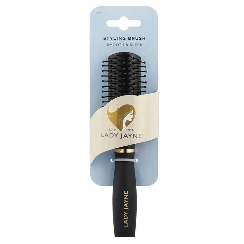 Lady Jayne Styling Brush Plastic Bristles Smooth & Sleek Purse Size