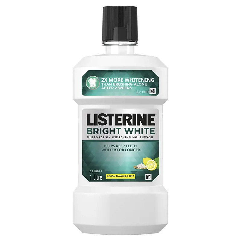 Listerine Bright White Multi-Action Whitening Mouthwash 1 Litre