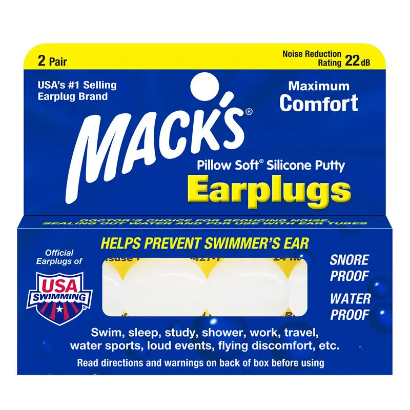 Mack's Pillow Soft Silicone Putty Earplugs 2 Pair