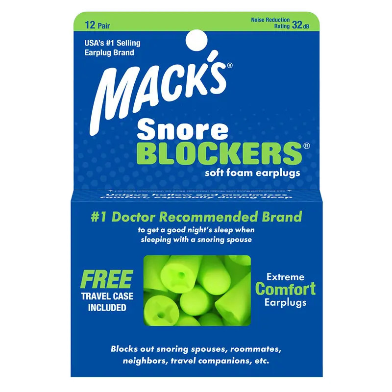 Mack's Snore Blockers Soft Foam Earplugs 12 Pair