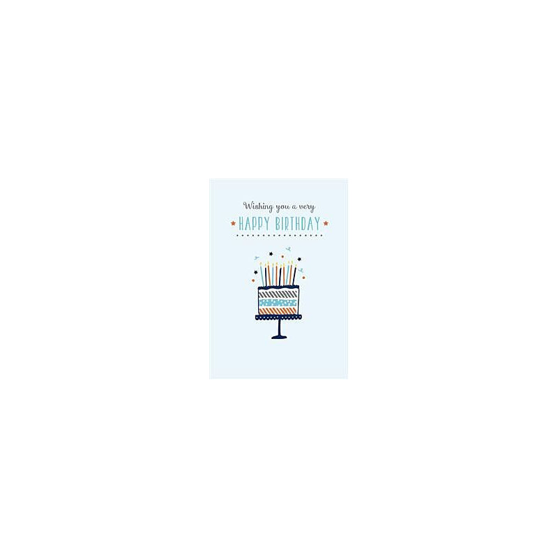 Male Birthday Cake Greeting Card