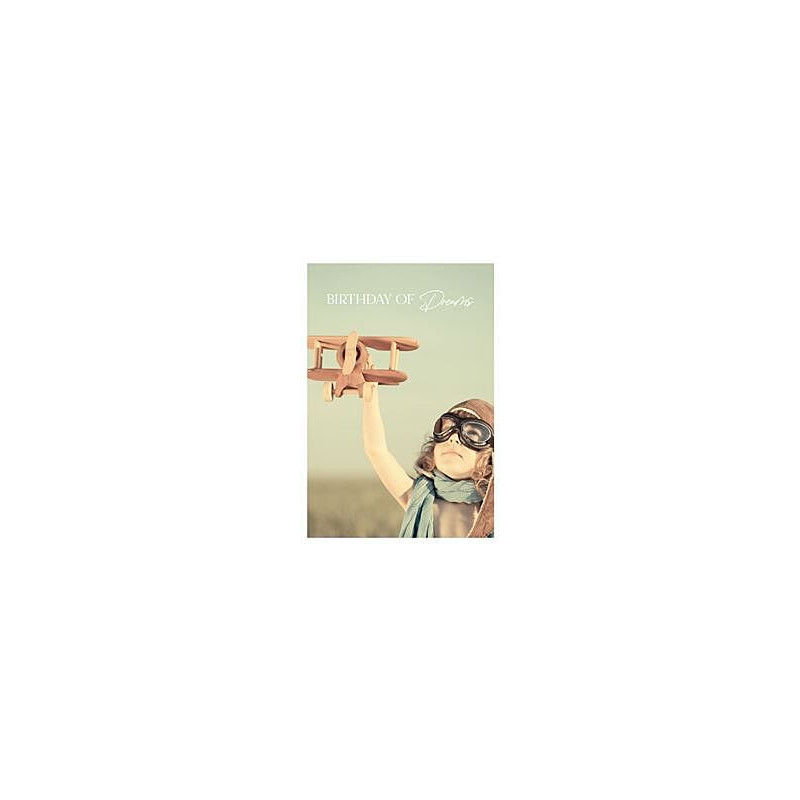 Male Boy with Wooden Plane Greeting Card