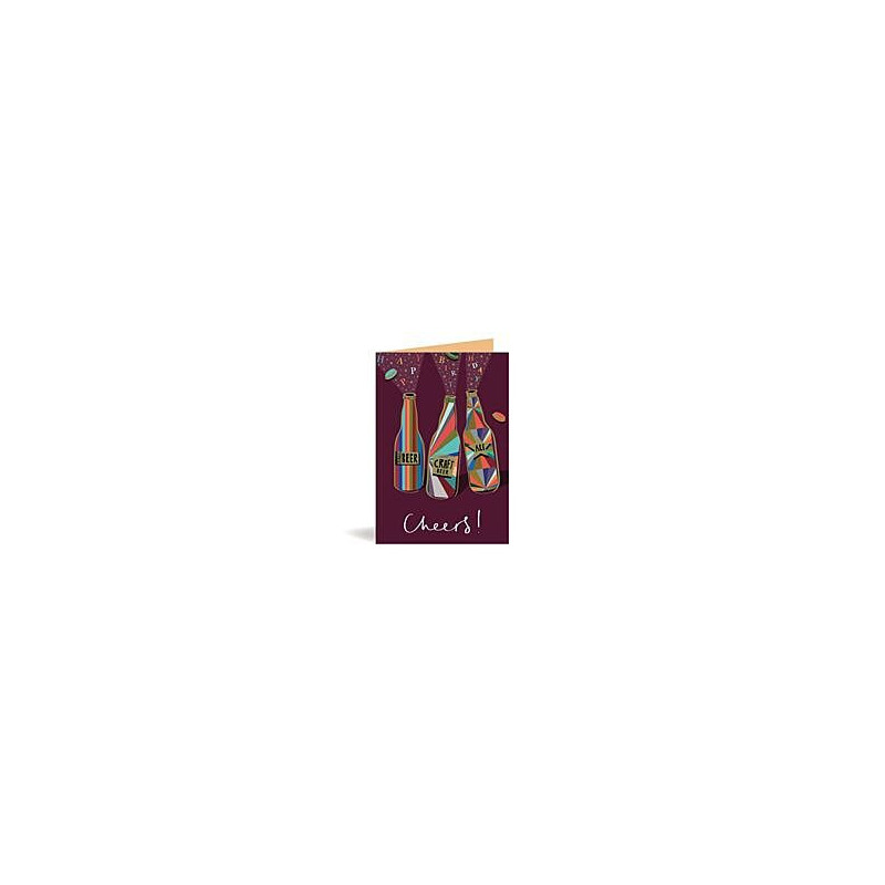 Male Coloured Bottles Greeting Card