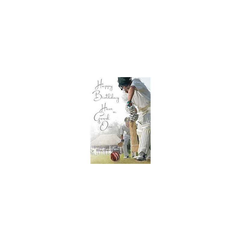Male Cricket Match Greeting Card