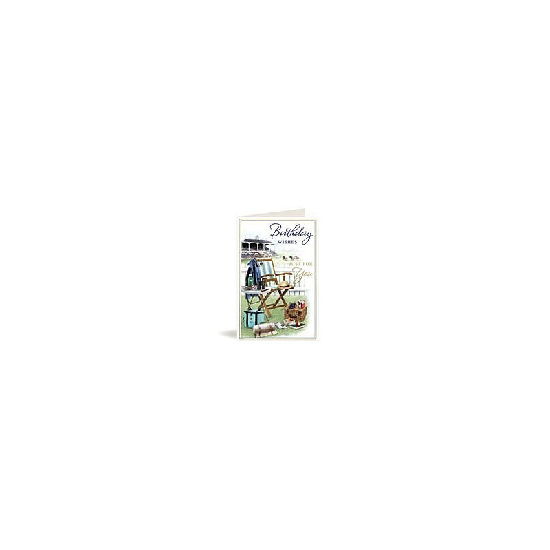 Male Picnic at Horse Racing Greeting Card