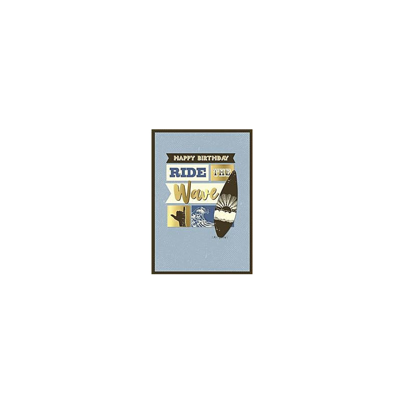 Male Ride the Wave Greeting Card