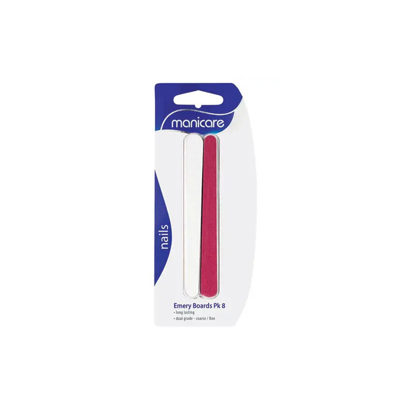 Manicare Emery Boards 120mm Coarse/Fine 8 Pack