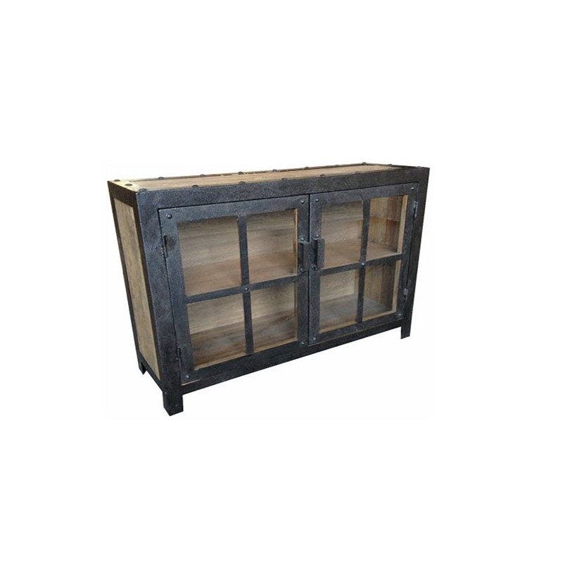 MF Iron Cabinet with Glass Doors
