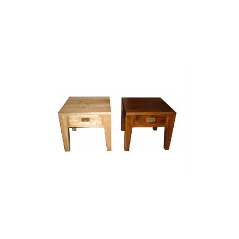 MF Oak 1-Drawer Lamp Table