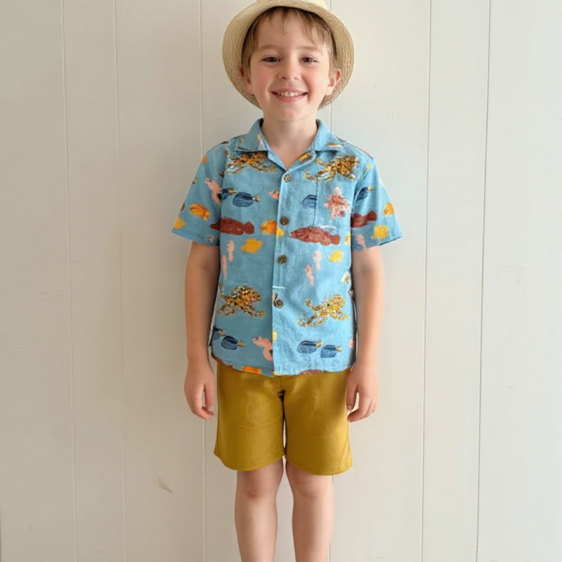 Miramara Designs - Ben boys shorts-mustard