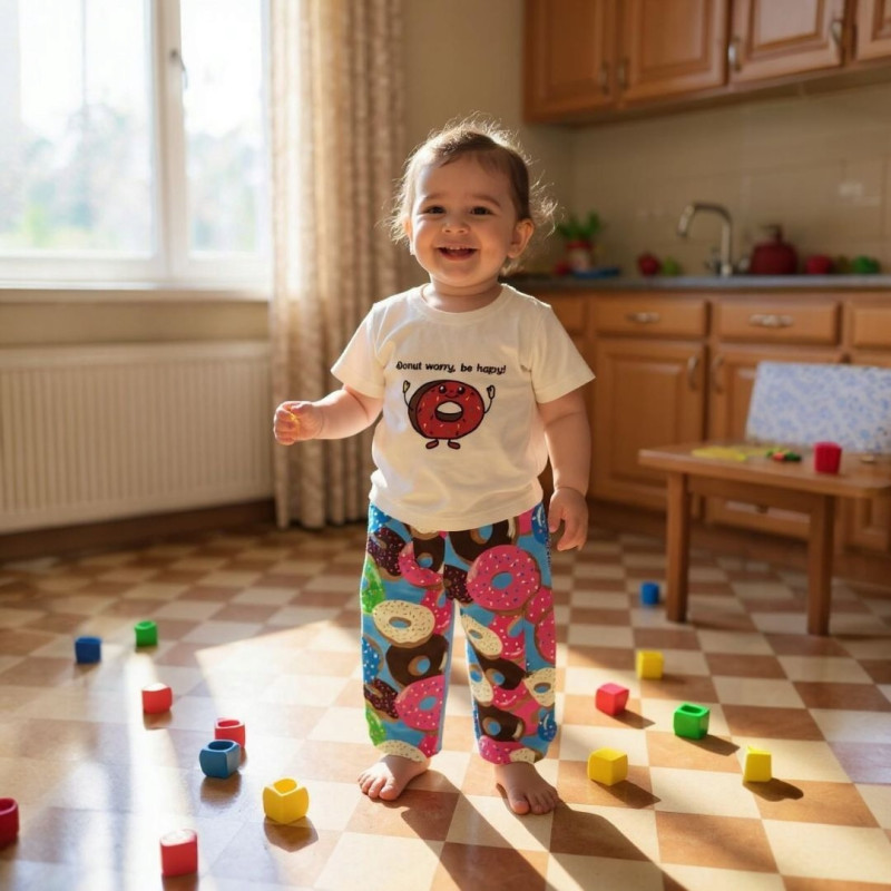 Miramara Designs - Charlie kids unisex pants-donuts