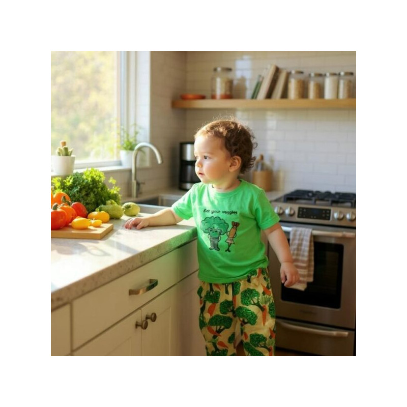 Miramara Designs - Charlie unisex kids pants-veggies
