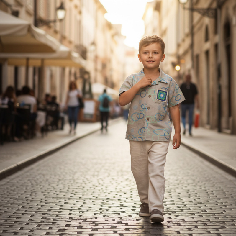 Miramara Designs - Kids linen pants-seafoam