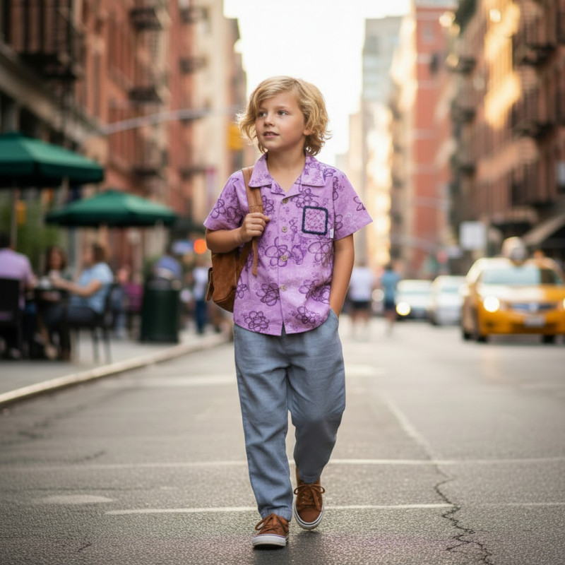 Miramara Designs - Kids linen pants-storm