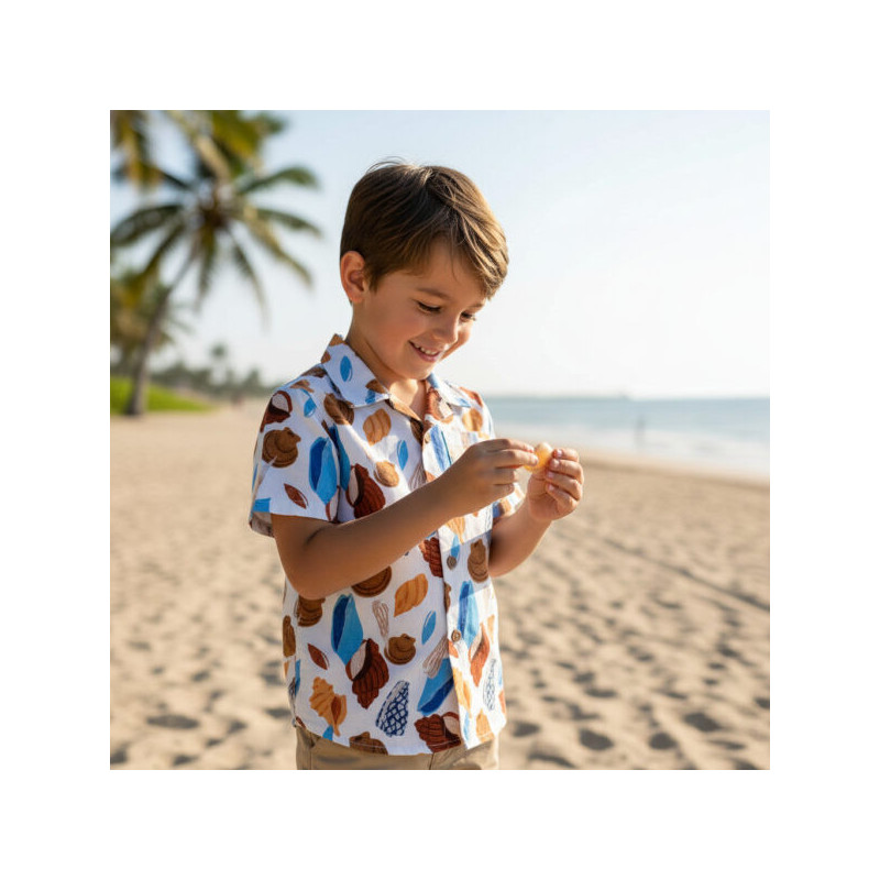 Miramara Designs - Kids linen shirt-white