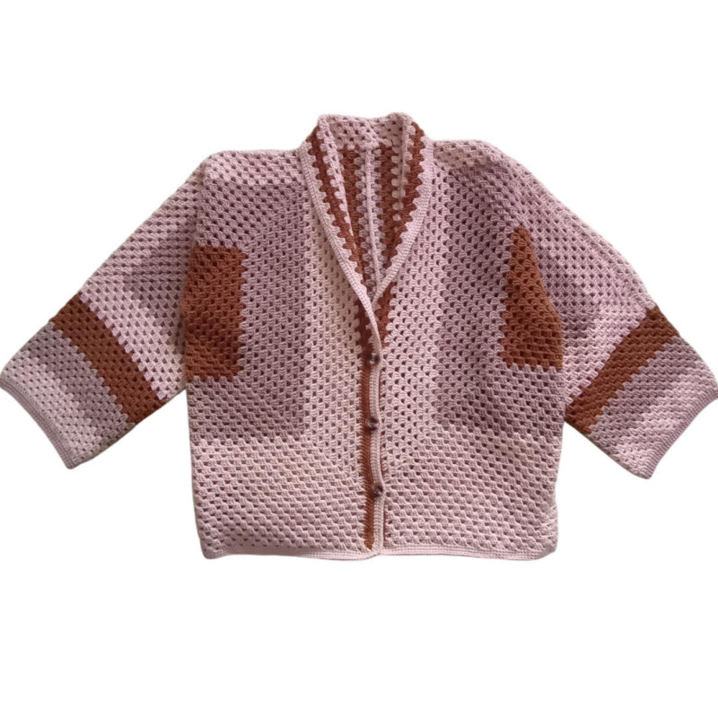 Miramara Designs - Ladies Hexagonal Crochet Cardigan
