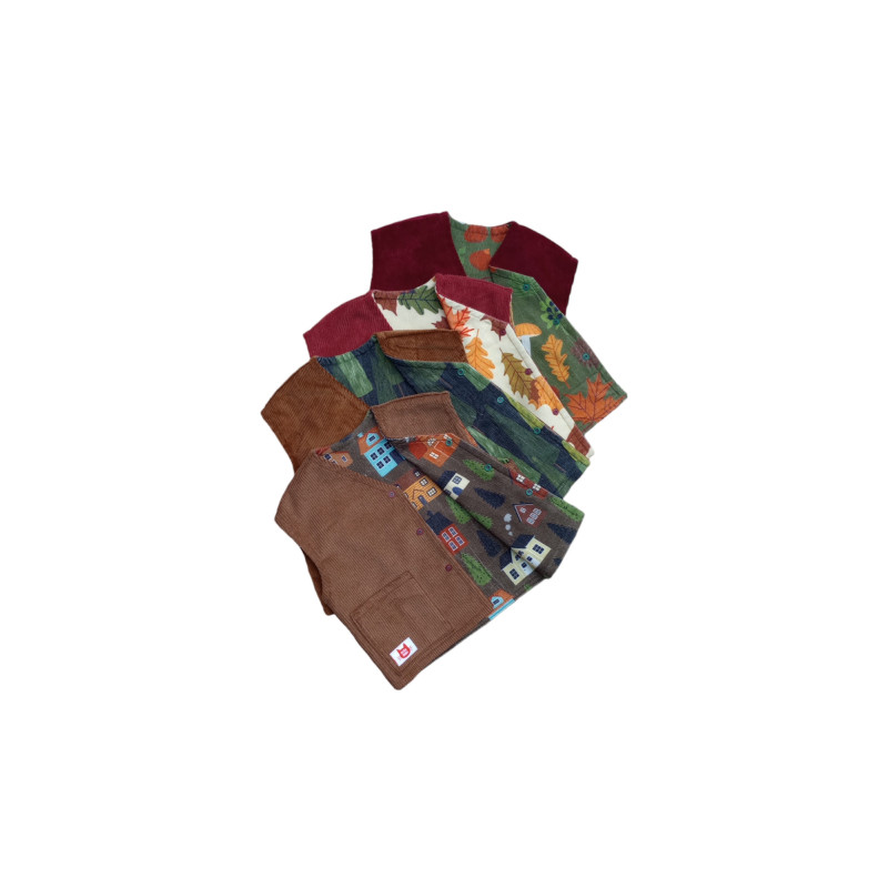 Miramara Designs - Reversible kids corduroy vest