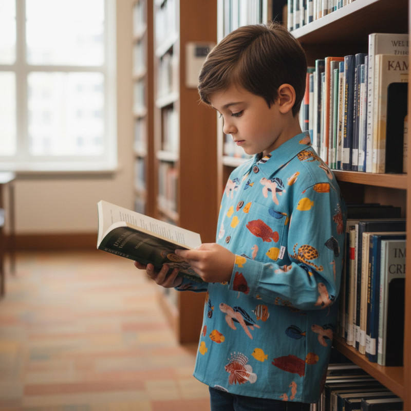 Miramara Designs - Robin kids linen shirt-sealife