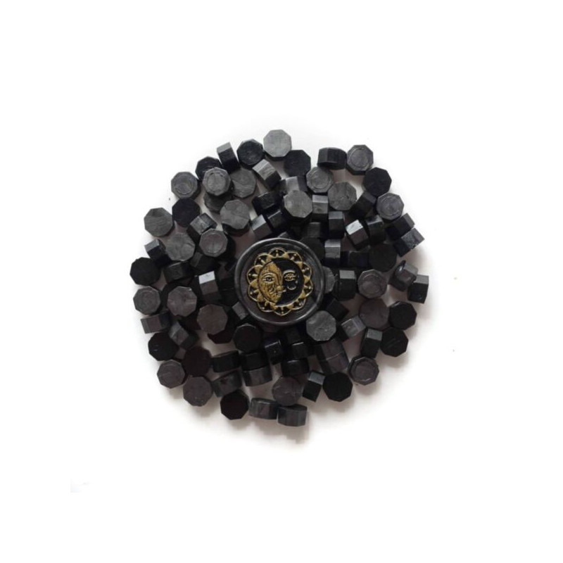 Mixed Blacks Midnight and Ink Black 100pcs sealing wax granules pellets beads