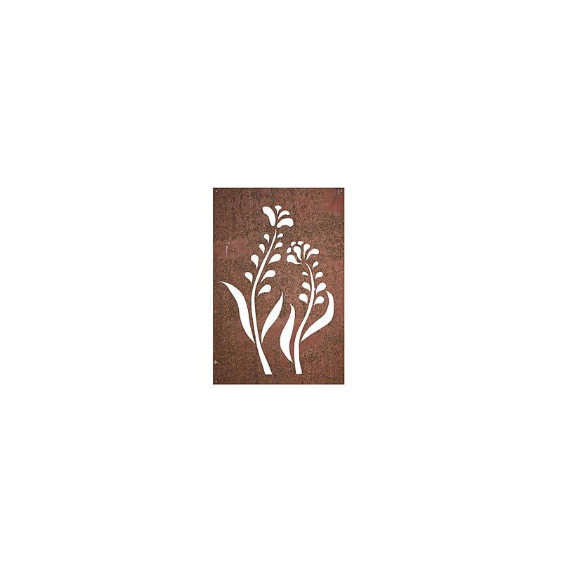 Mod Flower Metal Garden Wall Art Panel One