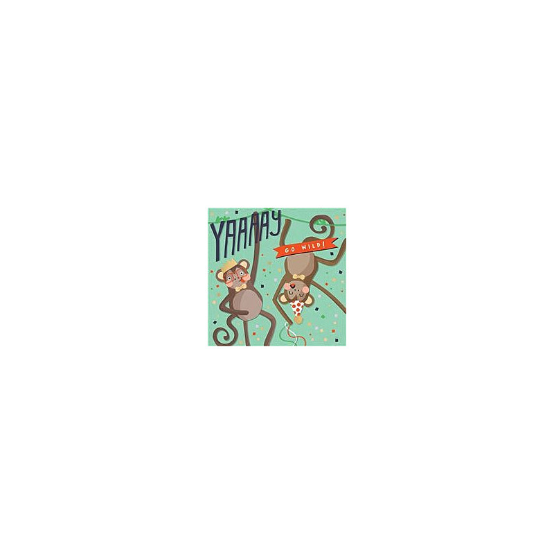 Monkeys going Wild Greeting Card LOLS