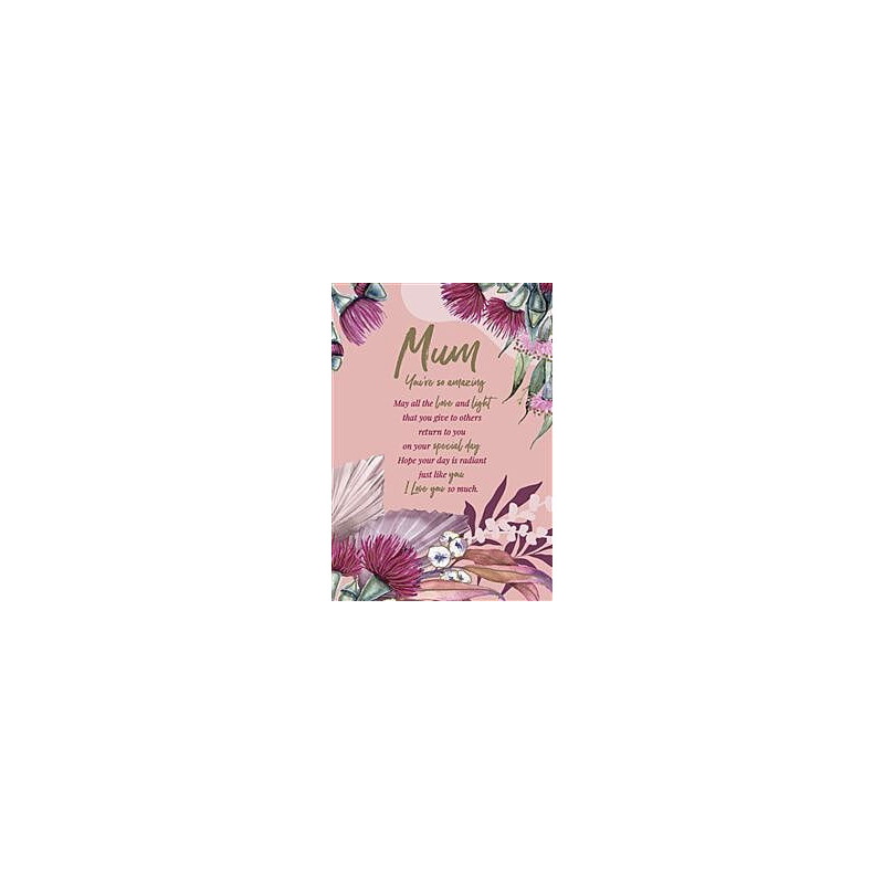 Mum Pink Gumnuts Greeting Card
