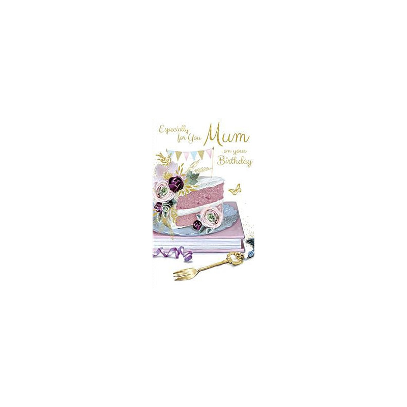 Mum Trad Slice of Cake Greeting Card