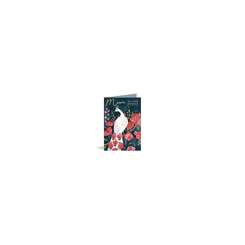 Mum White Bird on Branch Greeting Card