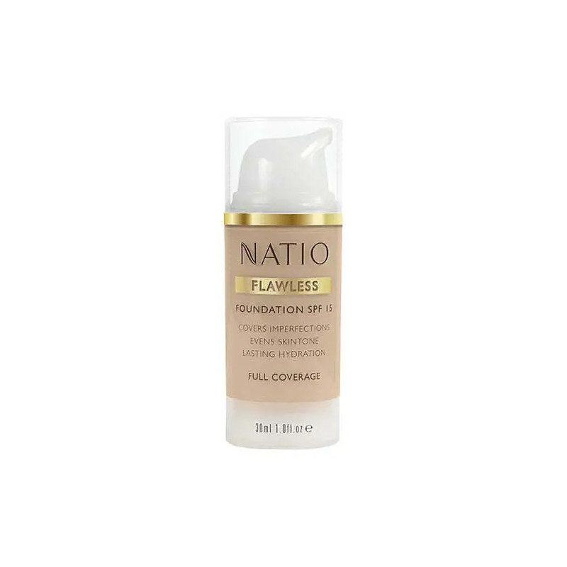 Natio Flawless Foundation SPF 15 Light Medium 30ml