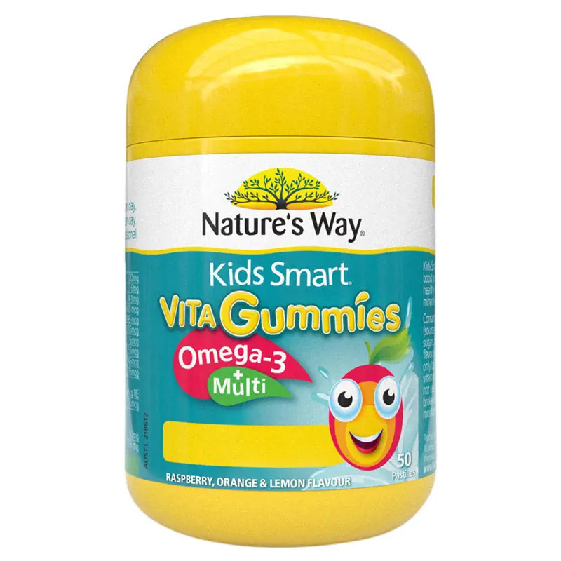 Nature's Way Kids Smart Vita Gummies Omega-3 + Multi 50 Pastilles