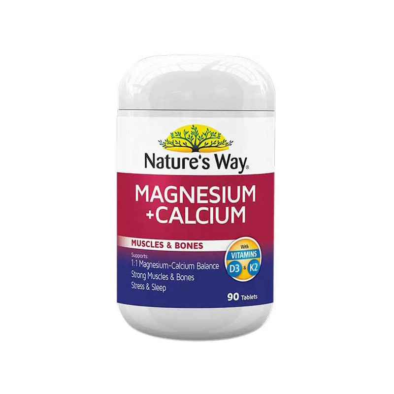 Nature's Way Magnesium + Calcium 90 Tablets