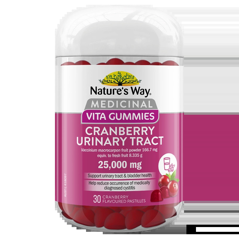 Nature's Way Medicinal Vita Gummies Cranberry Urinary Tract 25,000mg 30 Pastilles