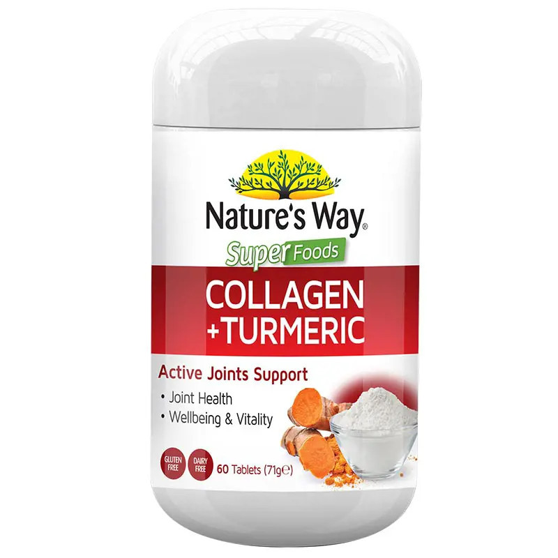 Nature's Way Superfoods Collagen + Turmeric 60 Tablets