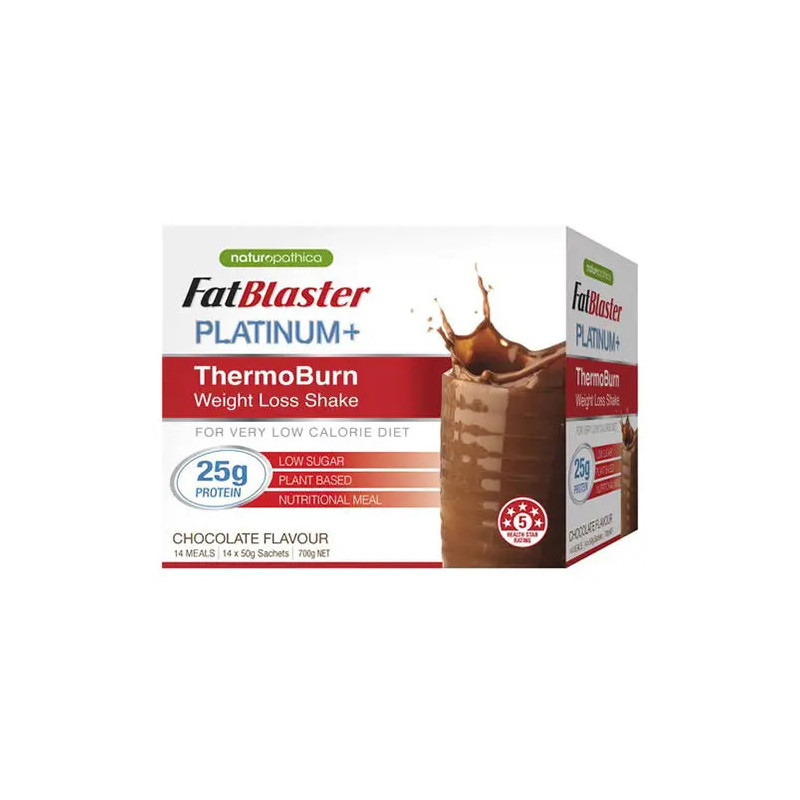 Naturopathica FatBlaster Platinum+ ThermoBurn Shake Chocolate 14 x 50g