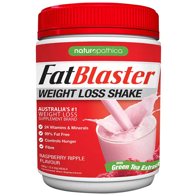 Naturopathica Fatblaster Weight Loss Shake Raspberry 430g