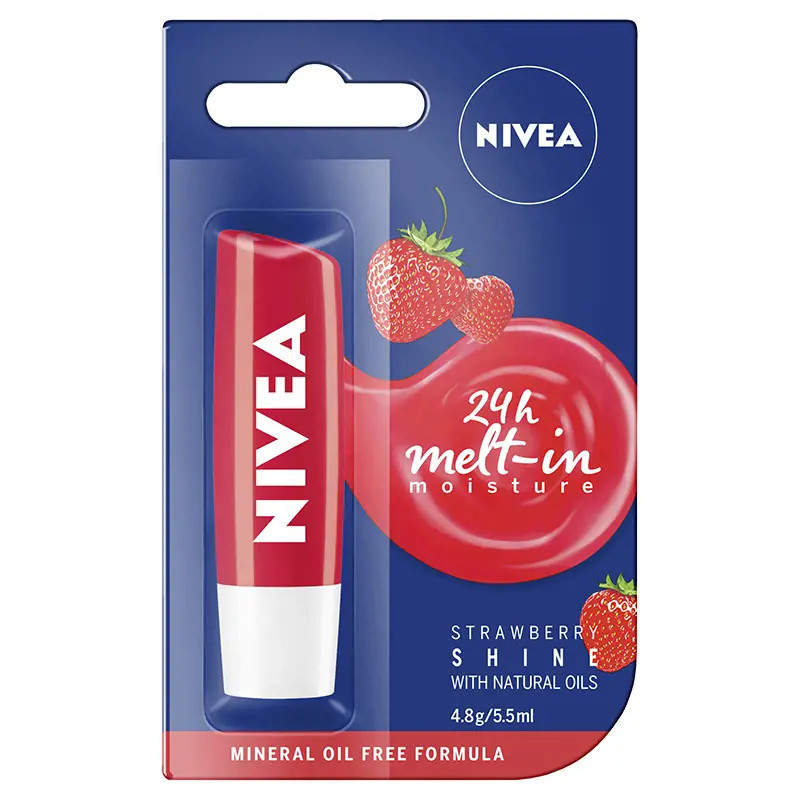 Nivea Lip Balm Strawberry 4.8g