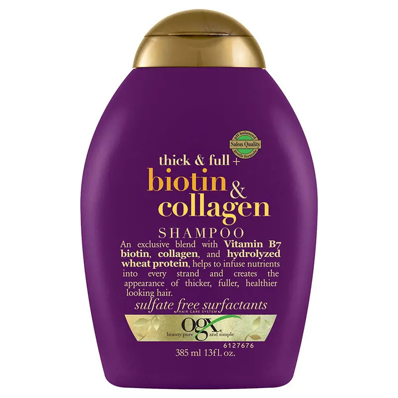 OGX Thick & Full + Volumising Biotin & Collagen Shampoo For Fine Hair 385mL
