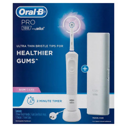 Oral-B Pro 100 Healthier Gums Rechargeable Toothbrush + Travel Case