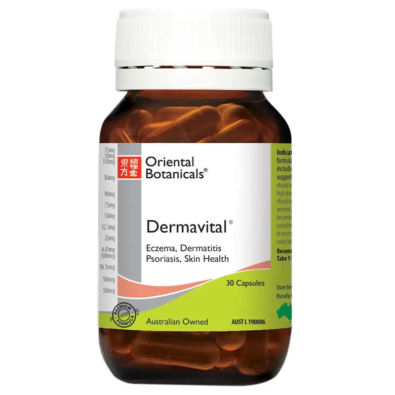 Oriental Botanicals Dermavital 30 Vege Capsules