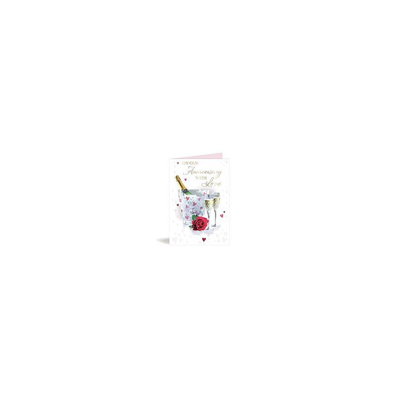 Our Anniversary Champagne on Ice Greeting Card