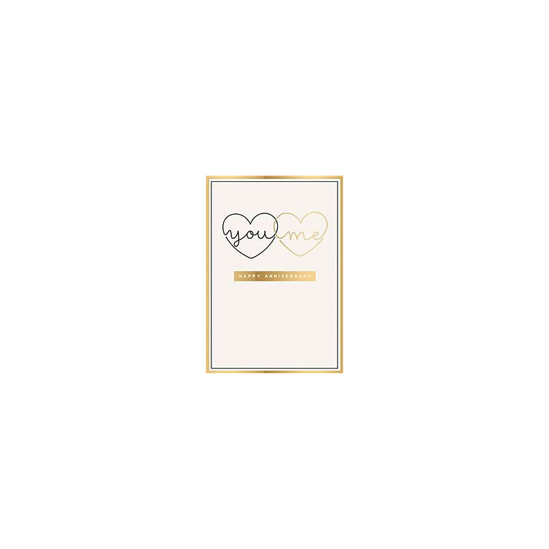 Our Anniversary You Me Hearts Greeting Card