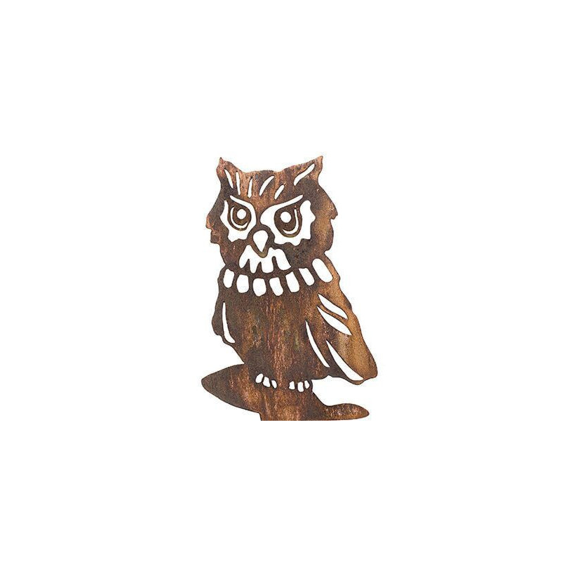 Owl Wedge Stake Garden Art