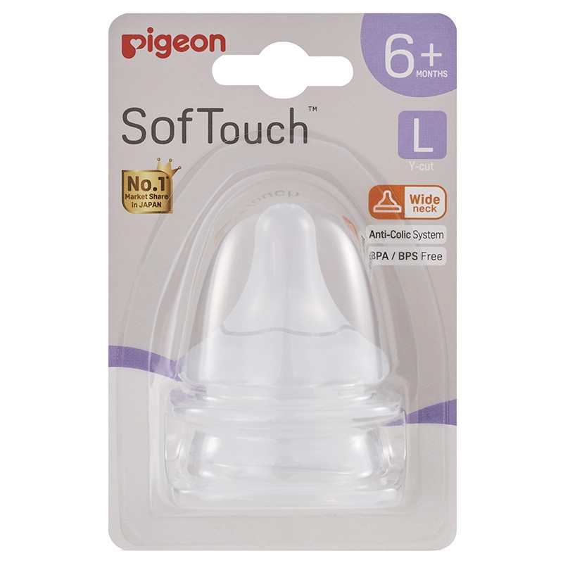 Pigeon SofTouch III Teat L 6m+ 2 Pack