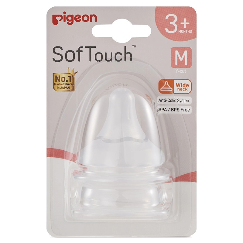Pigeon SofTouch III Teat M 3m+ 2 Pack